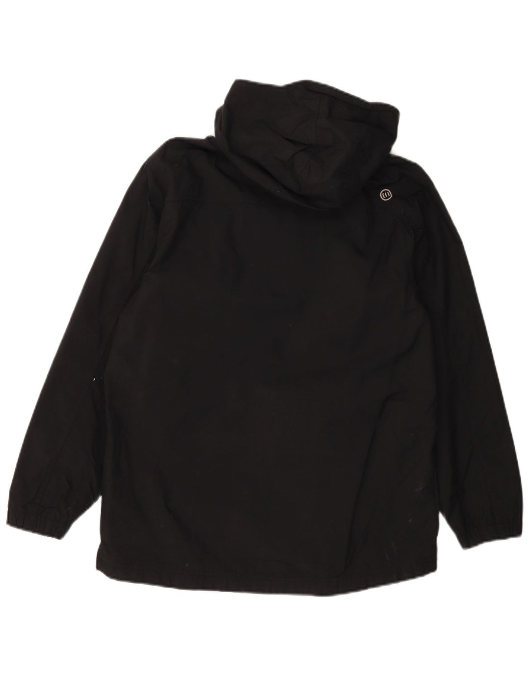 ANIMAL Boys Hooded Rain Jacket 13-14 Years Large Black Nylon