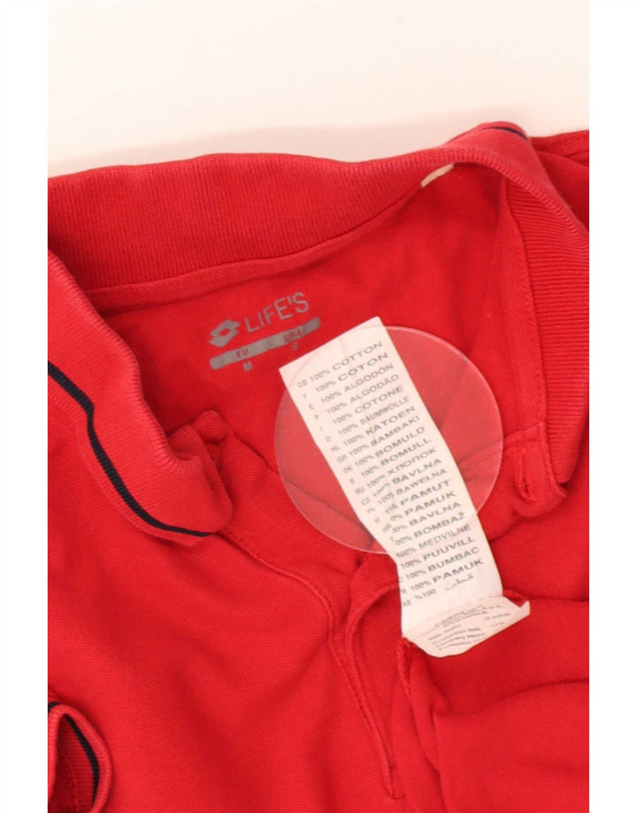 Lotto Mens Polo Shirt Small Red Cotton