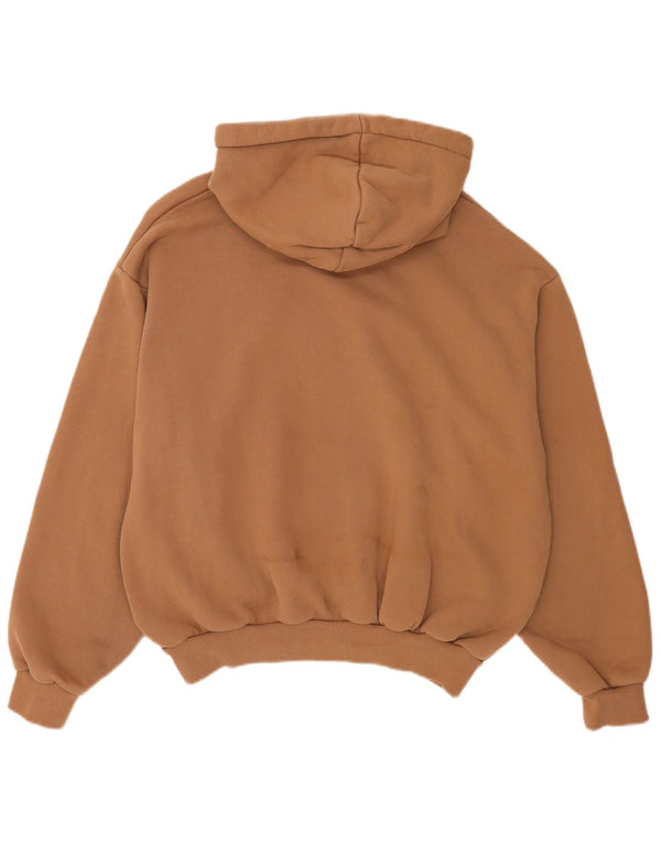 Karl Kani Womens Graphic Oversized Hoodie Jumper UK 14 Medium Brown Cotton