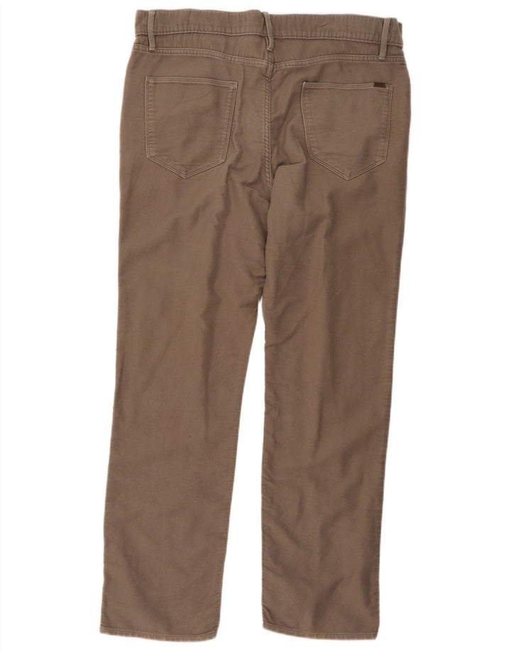 Marks & Spencer Mens Regular Casual Trousers W36 L31 Beige Cotton