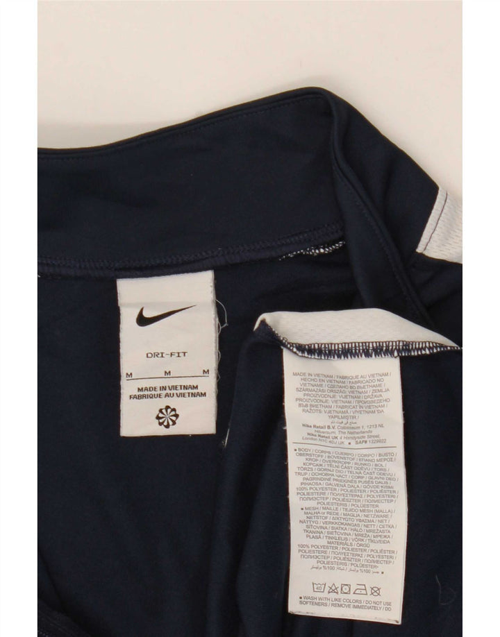 Nike Mens Dri Fit Pullover Tracksuit Top Medium Navy Blue Colourblock
