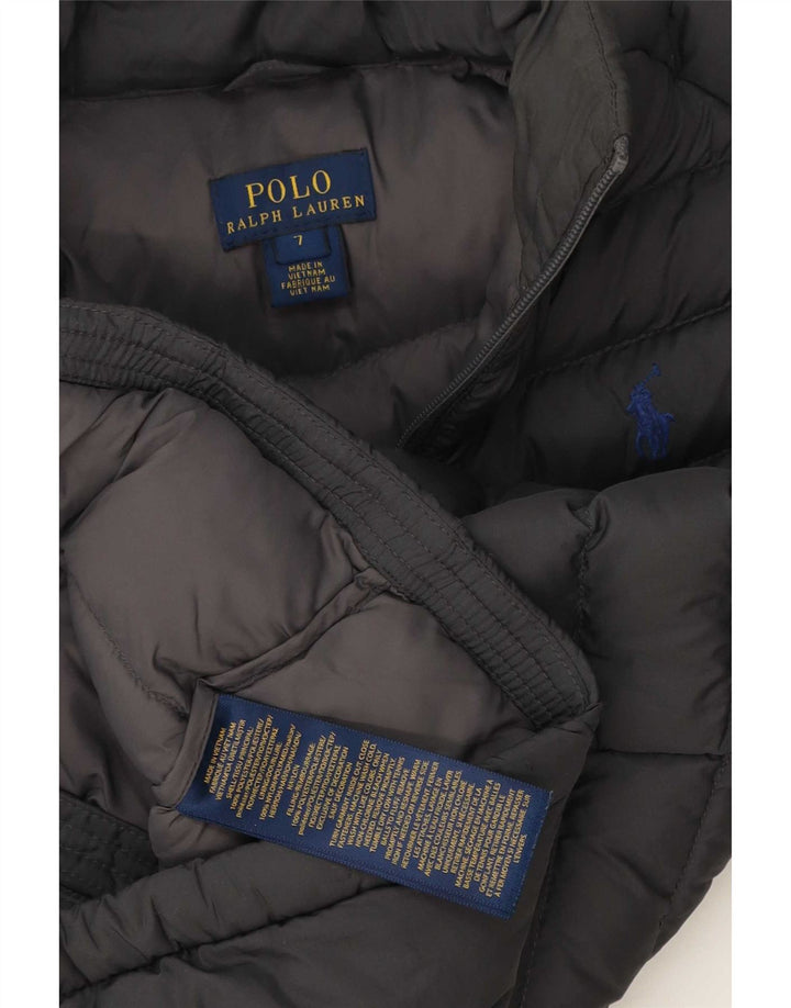 Polo Ralph Lauren Boys Padded Jacket 6-7 Years Grey Polyester