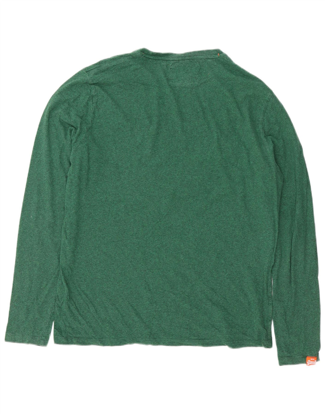 Superdry Mens Top Long Sleeve 2XL Green Flecked