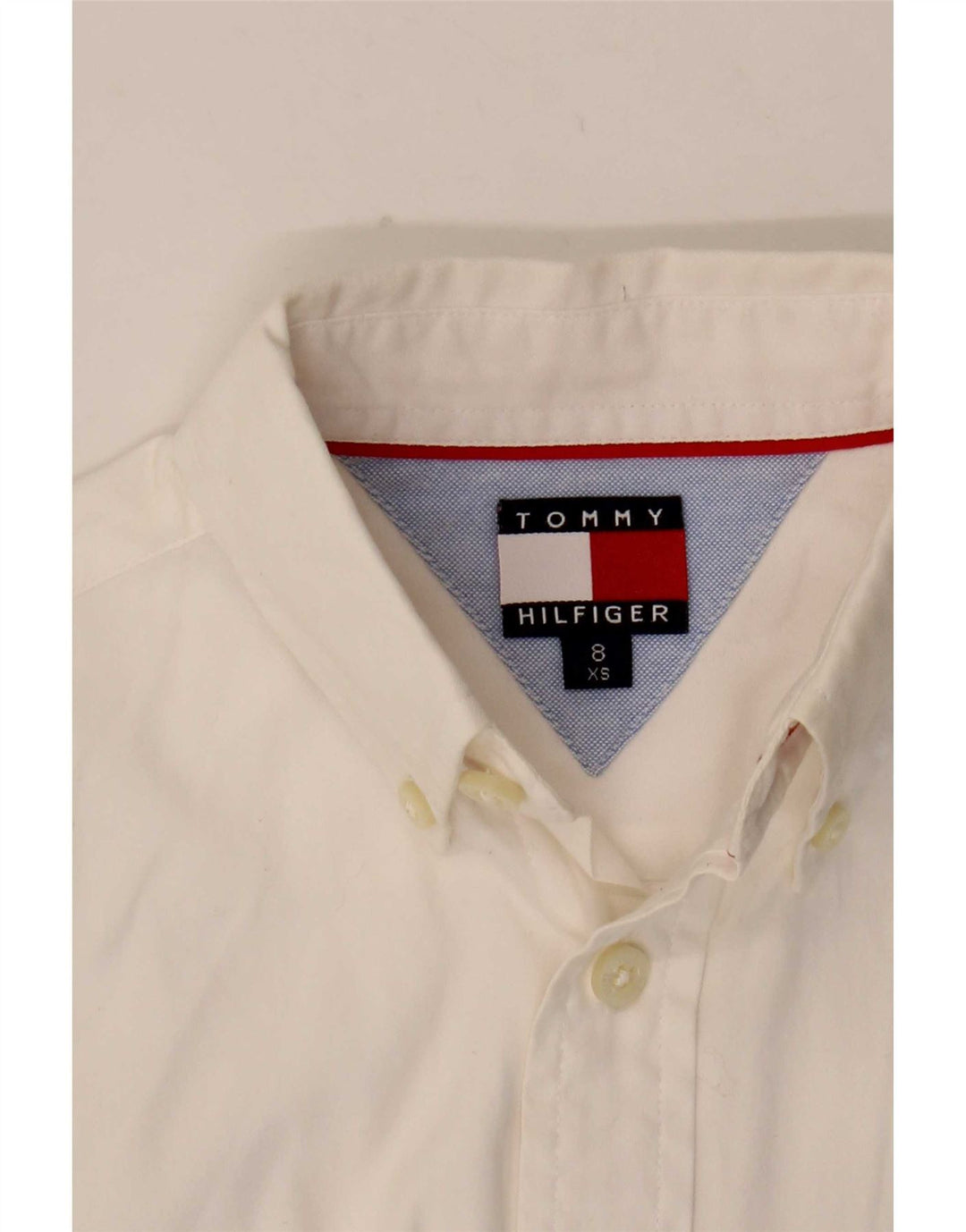 Tommy Hilfiger Boys Shirt 7-8 Years XS White Cotton