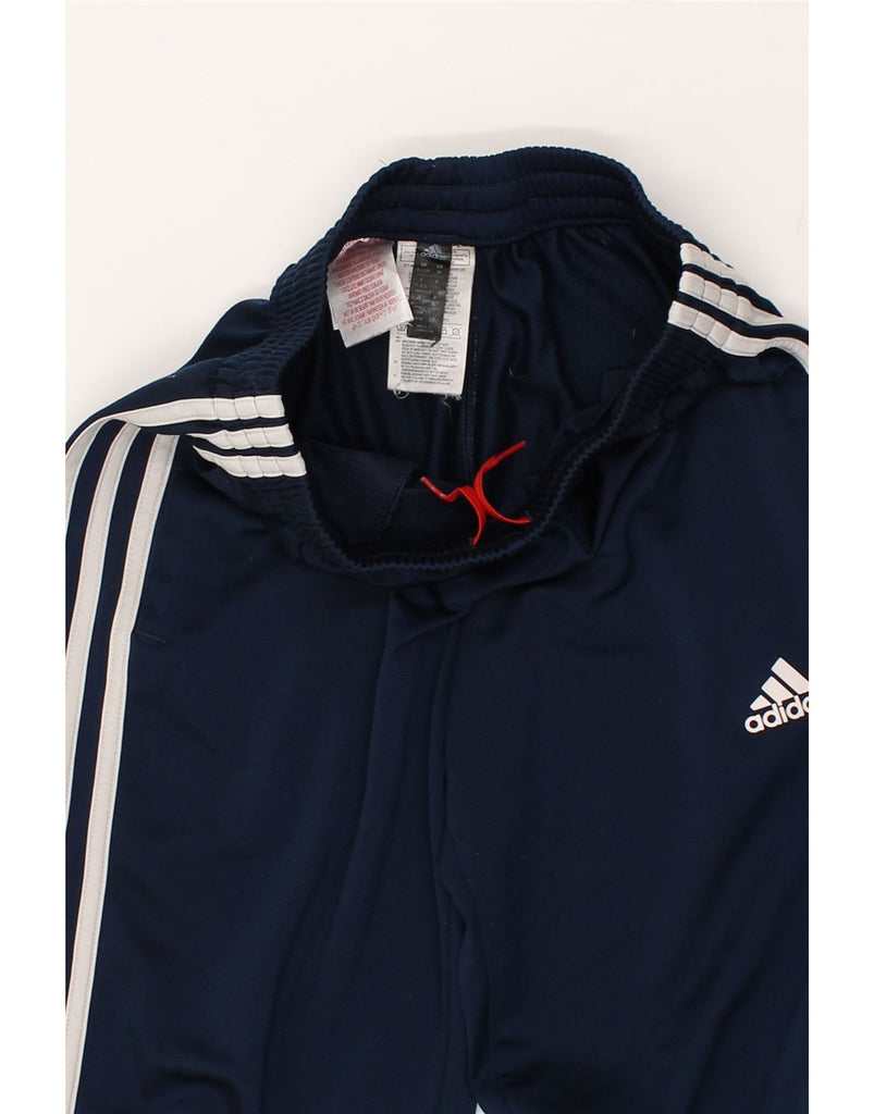 ADIDAS Boys Tracksuit Trousers 11-12 Years Navy Blue Polyester | Vintage Adidas | Thrift | Second-Hand Adidas | Used Clothing | Messina Hembry 