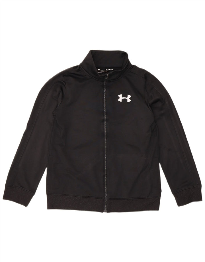 Under Armour Boys Tracksuit Top Jacket 9-10 Years Medium Black Sports