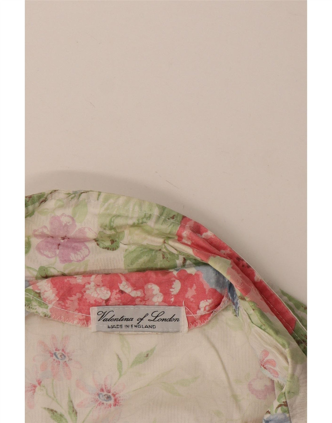 VINTAGE Womens Crop 3/4 Sleeve Blazer Jacket UK 14 Medium White Floral