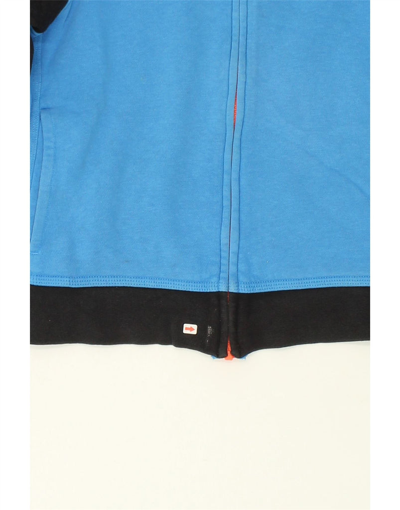 NIKE Boys Zip Hoodie Sweater 10-11 Years Medium Blue Colourblock Cotton | Vintage Nike | Thrift | Second-Hand Nike | Used Clothing | Messina Hembry 