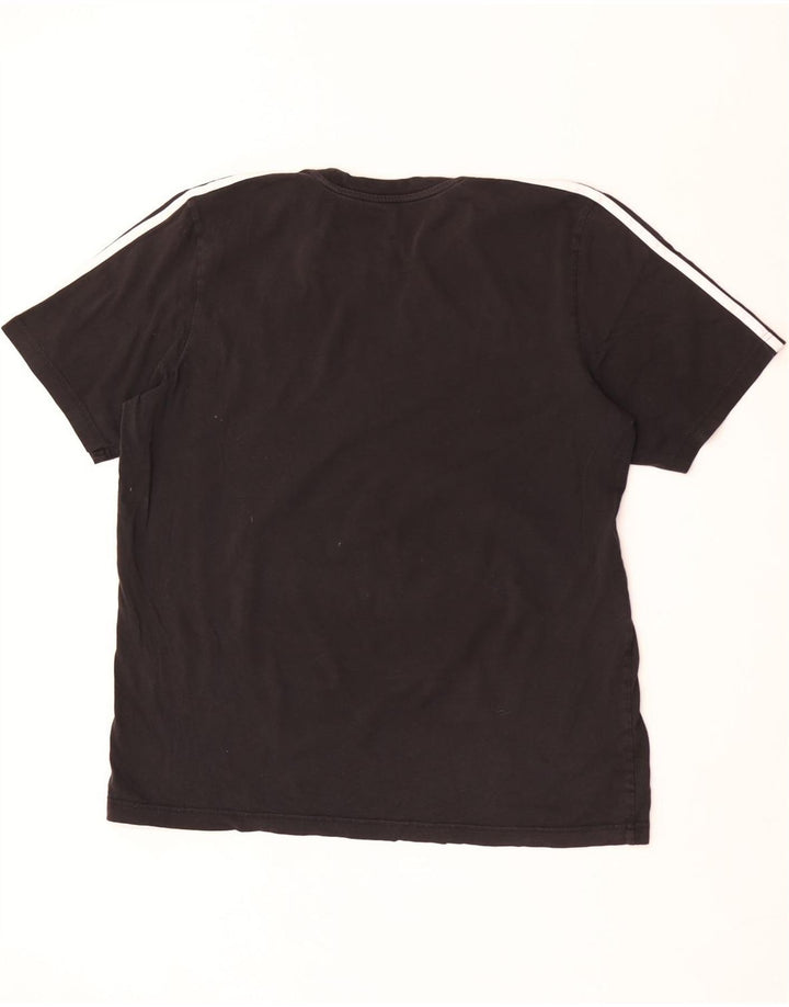 Adidas Mens T-Shirt Top XL Black Cotton