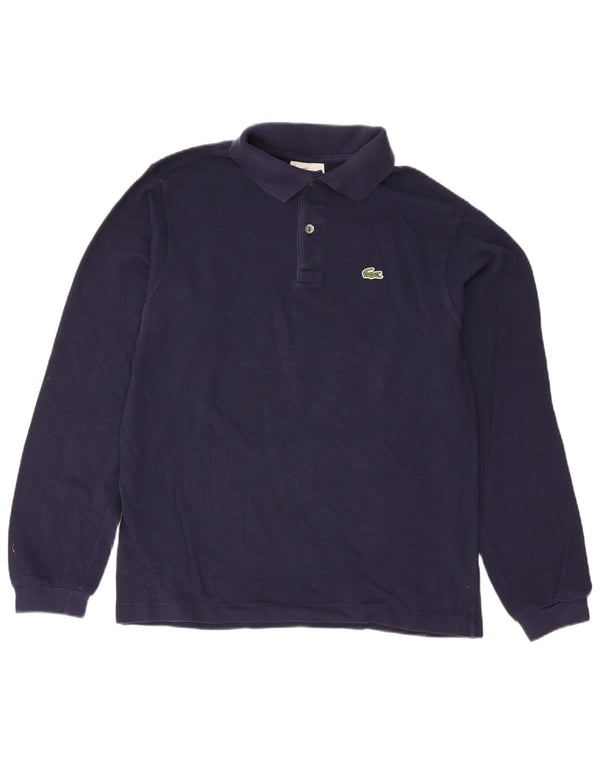Lacoste Boys Long Sleeve Regular Fit Polo Shirt 13-14 Years Navy Blue