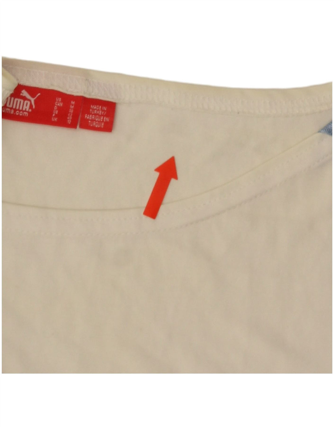 Puma Womens Graphic T-Shirt Top UK 12 Medium White Colourblock