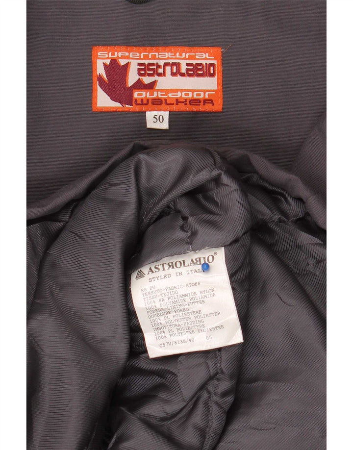 Astrolabio Mens Hooded Parka Jacket IT 50 Large Grey Polyamide