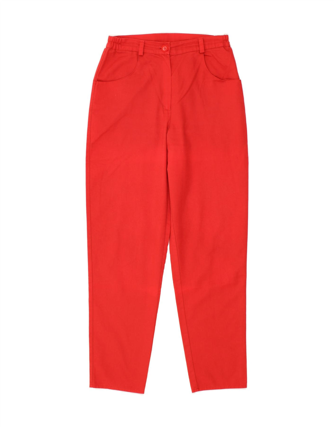 VINTAGE Womens Tapered Casual Trousers EU 40 Medium W30 L31 Red Polyester Vintage Vintage and Second-Hand Vintage from Messina Hembry 