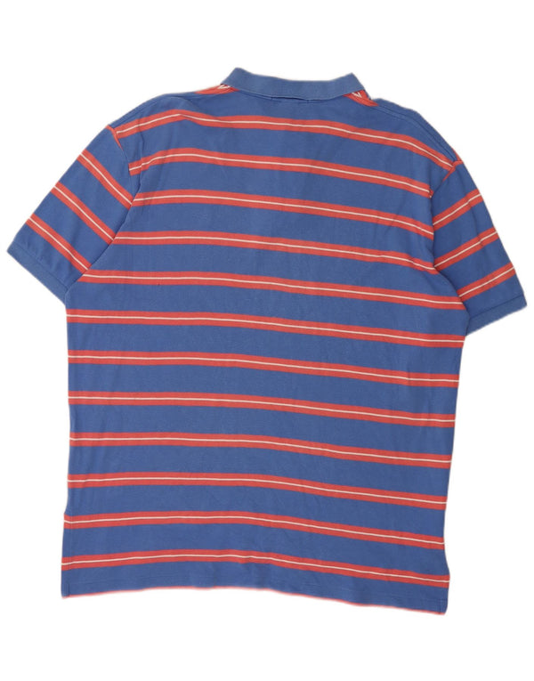 Polo Ralph Lauren Mens Polo Shirt XL Blue Striped Cotton