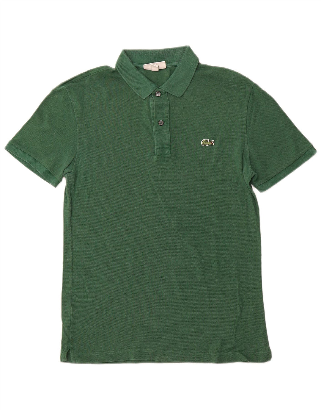 LACOSTE Mens Slim Fit Polo Shirt Size 3 Small Green Cotton