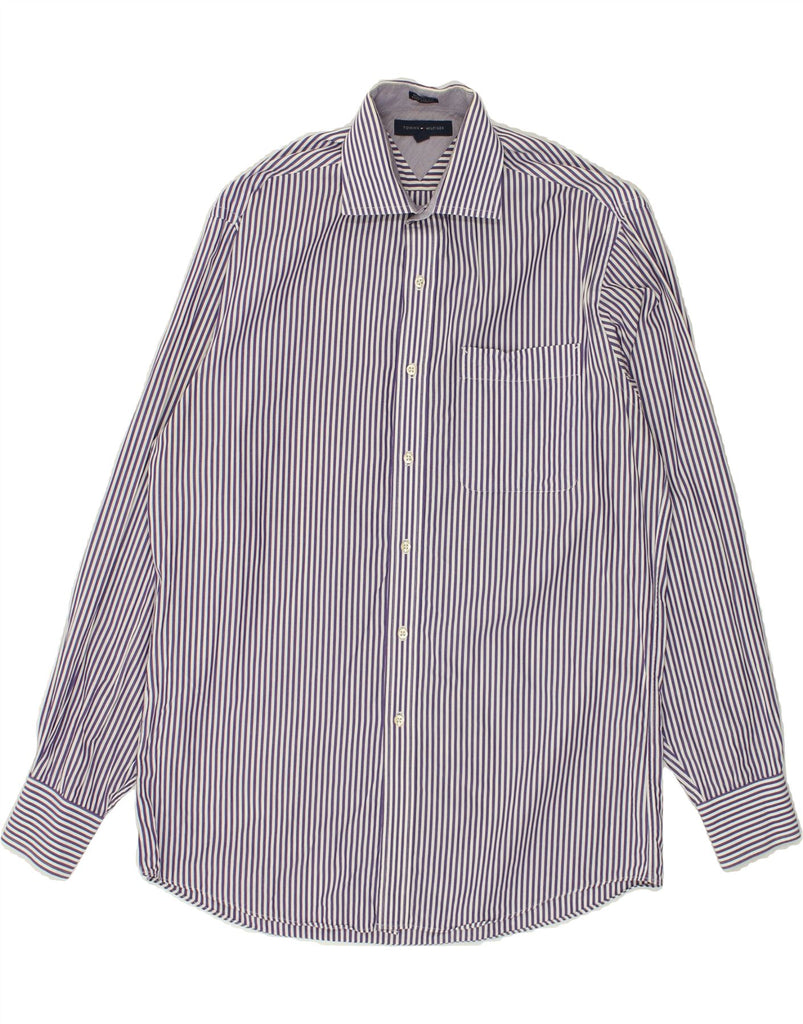 TOMMY HILFIGER Mens Regular Fit Shirt Size 15 1/2  Medium Purple Striped | Vintage Tommy Hilfiger | Thrift | Second-Hand Tommy Hilfiger | Used Clothing | Messina Hembry 