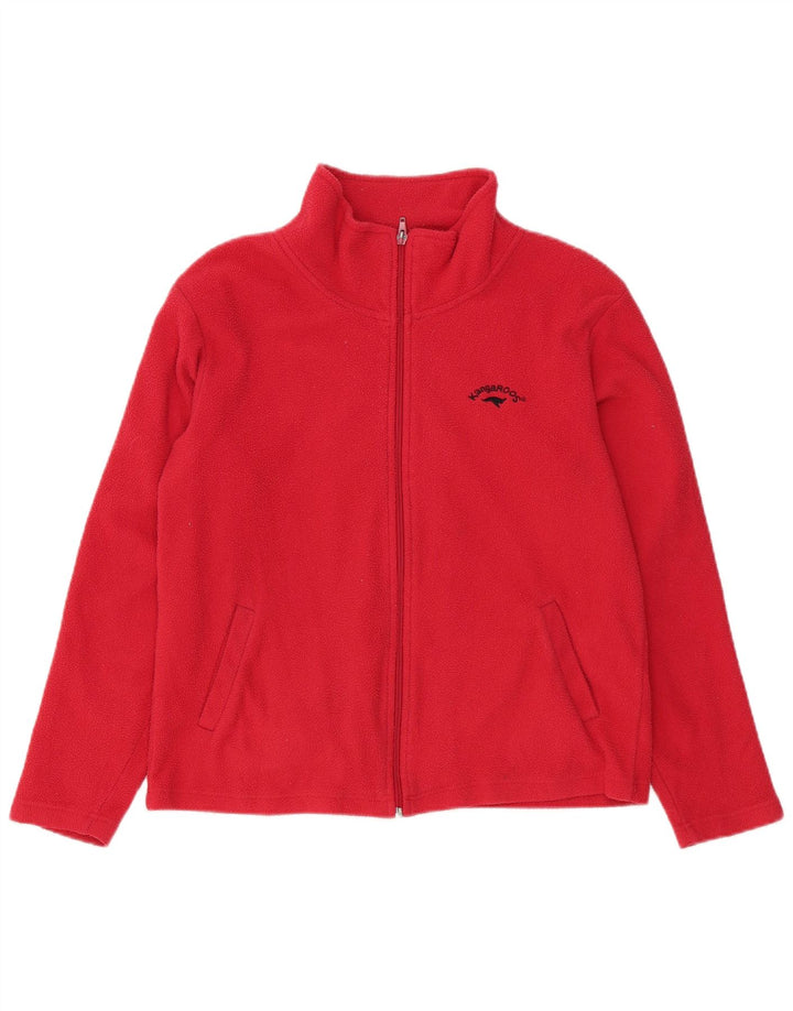 Kangaroos Womens Fleece Jacket UK 14 Medium Red