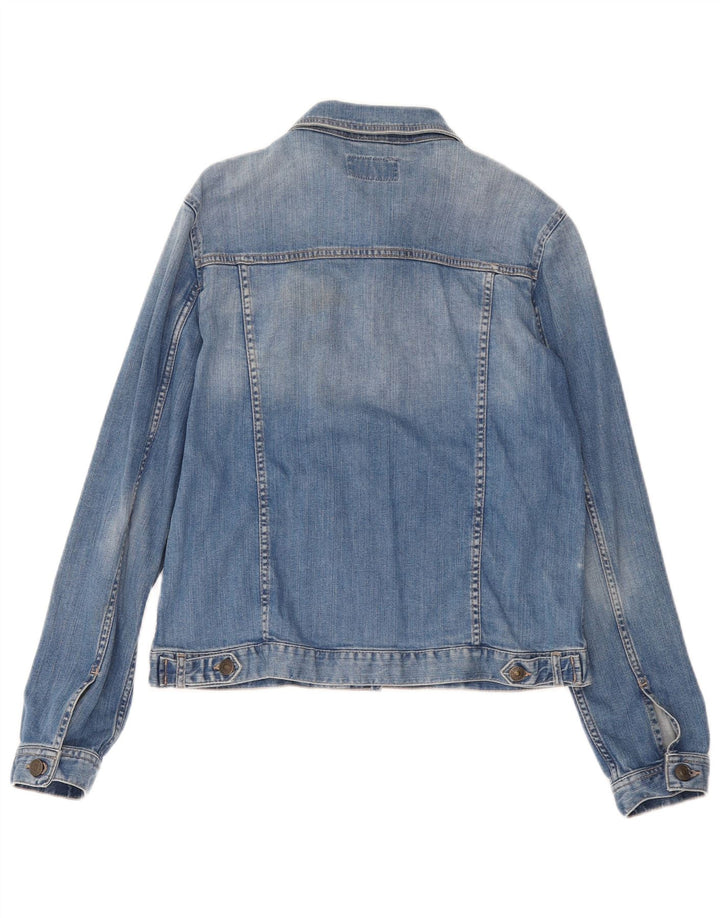 Fat Face Womens Denim Jacket UK 10 Small Blue Cotton