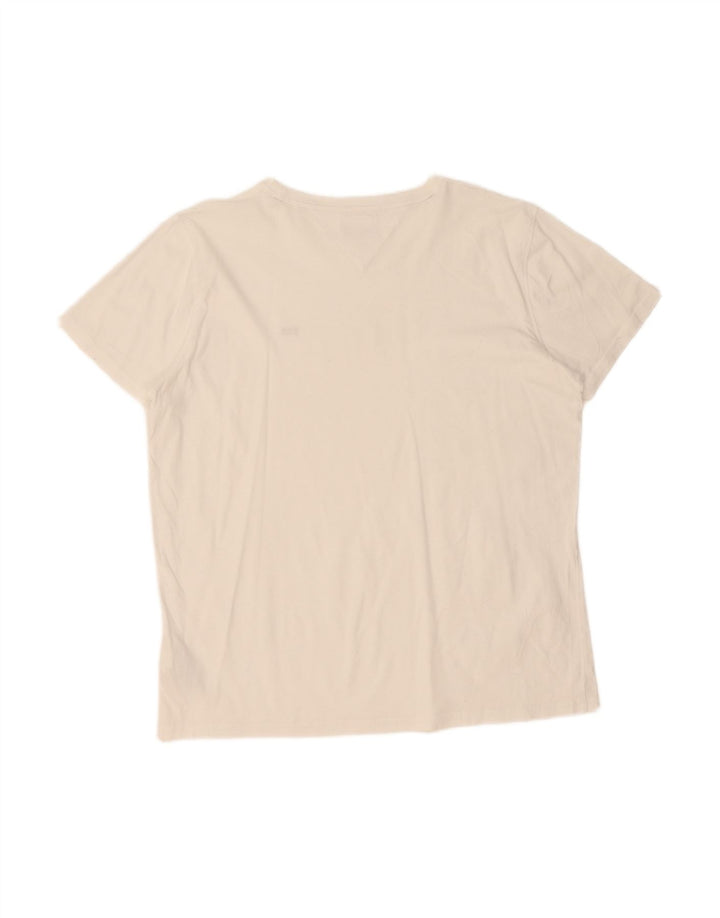 TOMMY HILFIGER Mens T-Shirt Top XL White Cotton