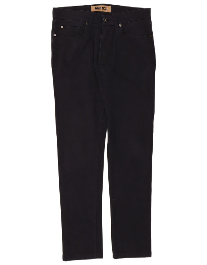 Rifle Mens Slim Jeans W31 L30 Navy Blue Cotton