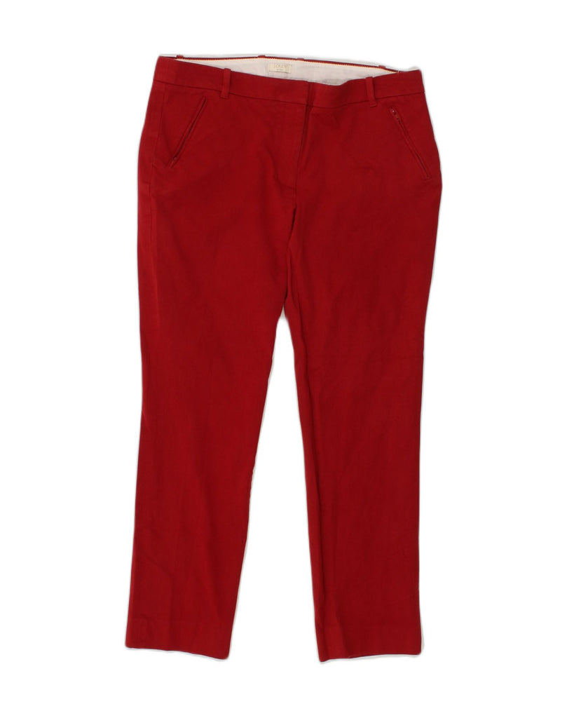 J. CREW Womens Stretch Slim Chino Trousers US 10 Large W30 L26 Red Cotton | Vintage J. Crew | Thrift | Second-Hand J. Crew | Used Clothing | Messina Hembry 