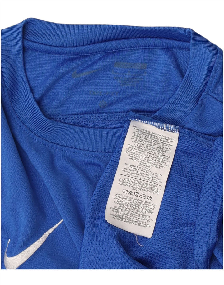 Nike Mens Dri Fit T-Shirt Top Large Blue Polyester