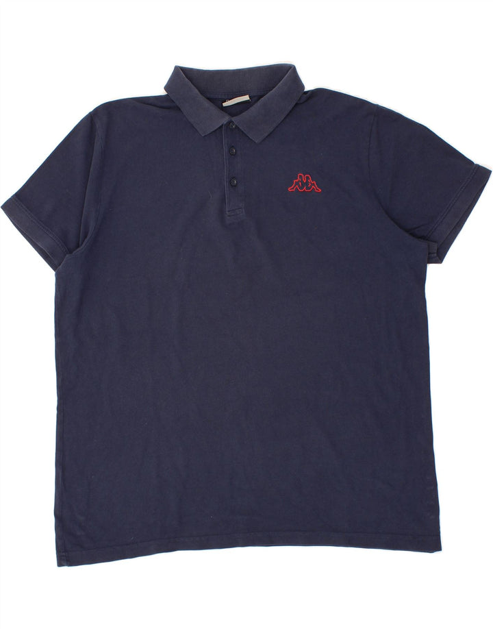 KAPPA Mens Polo Shirt XL Navy Blue Cotton Vintage Kappa and Second-Hand Kappa from Messina Hembry 