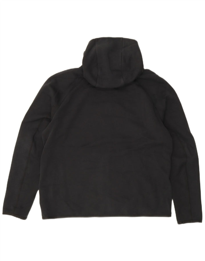 Nike Mens Zip Hoodie Sweater Large Black Cotton