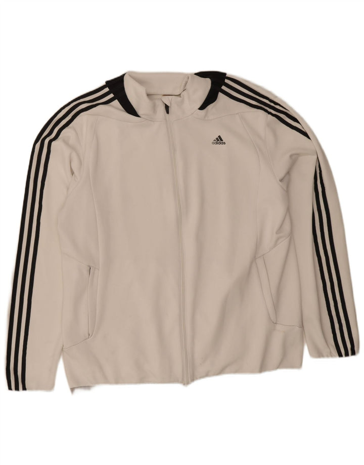 Adidas Mens Climalite Tracksuit Top Jacket XL White Polyester