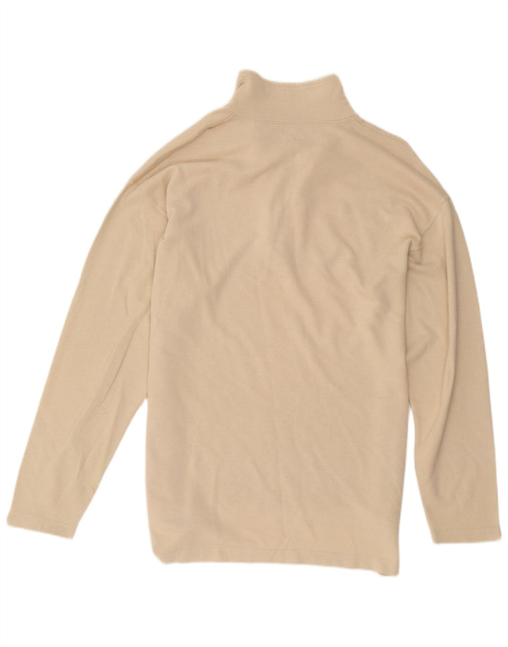 Lee Mens Long Sleeve Polo Shirt Large Beige Cotton