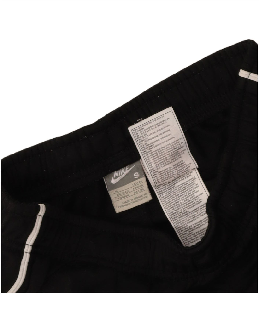 NIKE Mens Tracksuit Trousers Small  Black Polyester
