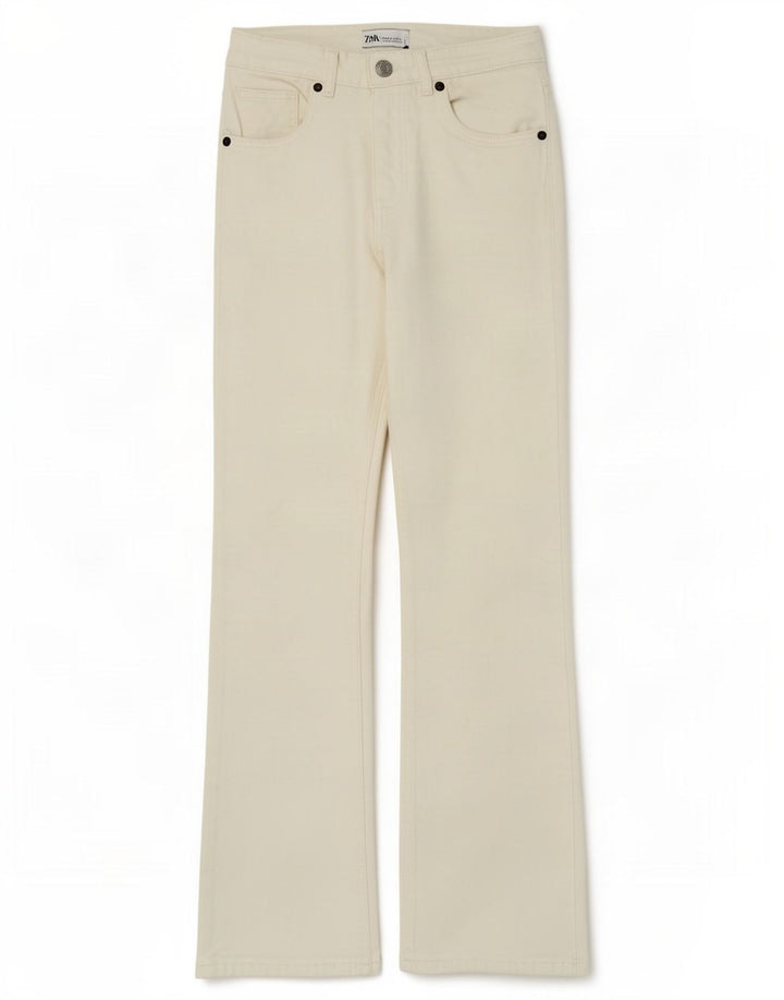 Zara Womens Bootcut Jeans EU 36 XS W26 L32 White