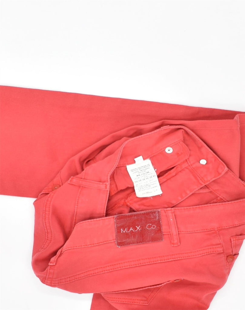 MAX & CO. Womens Straight Jeans UK 8 Small W30 L28 Red Cotton | Vintage | Thrift | Second-Hand | Used Clothing | Messina Hembry 