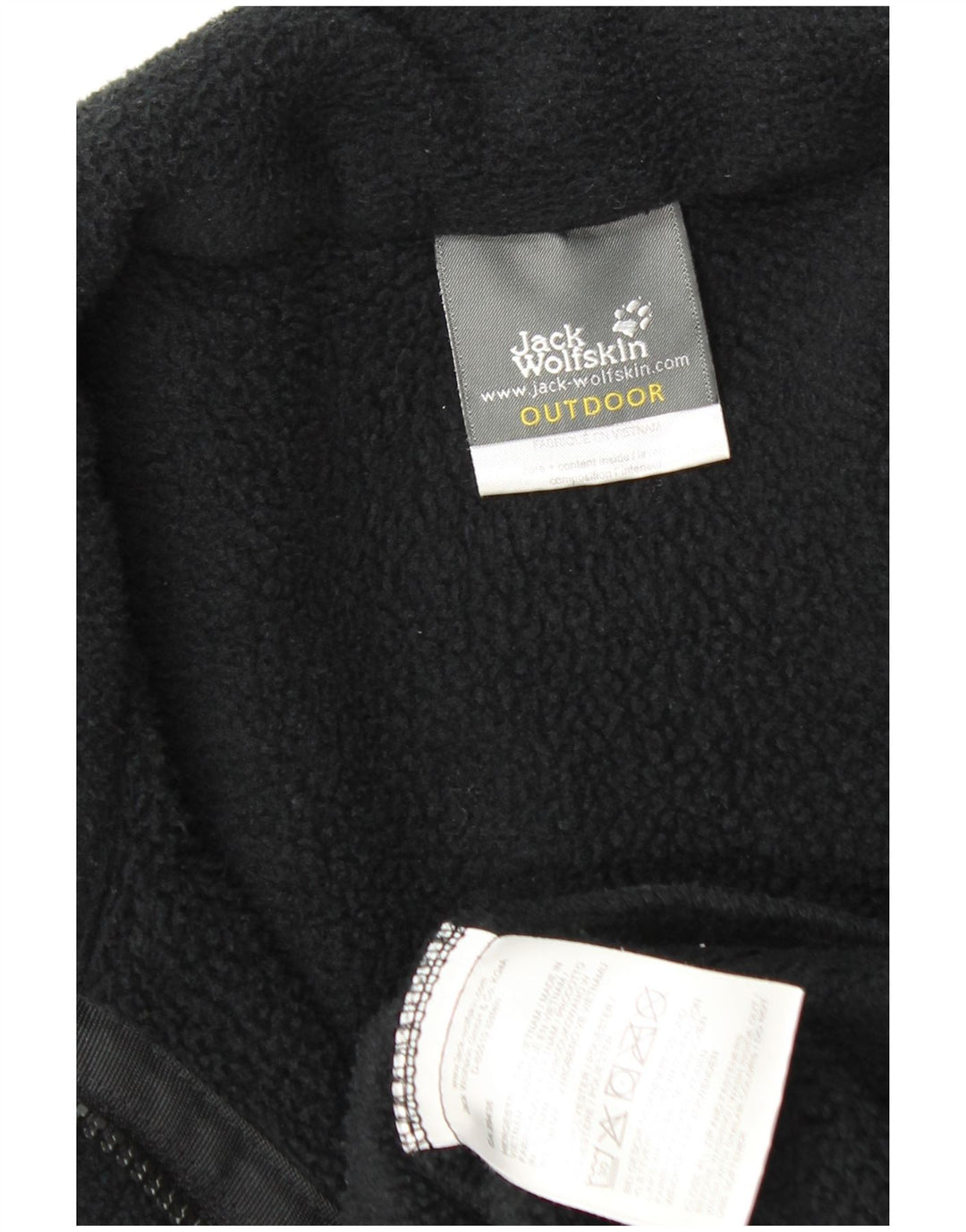 JACK WOLFSKIN Mens Outdoor Fleece Jacket UK 36/38 Small Black Polyester