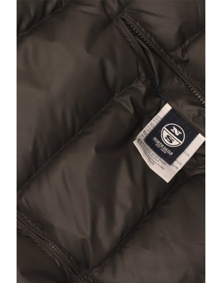 North Sails Mens Padded Reversible Gilet UK 42 XL Grey Polyamide