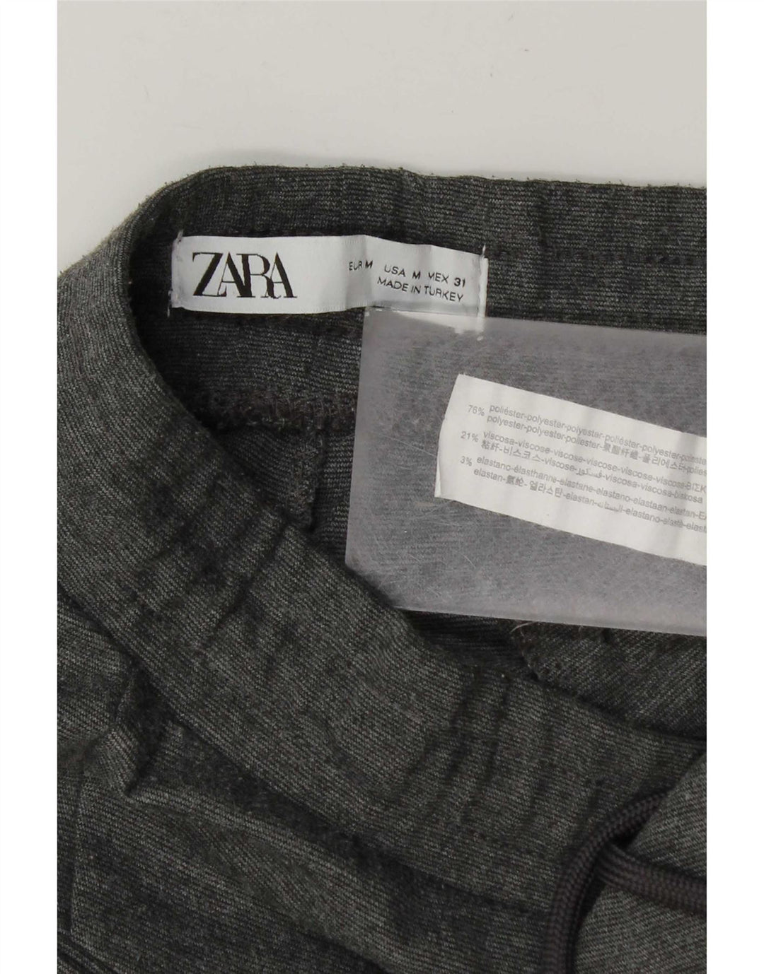 Zara Mens Tracksuit Trousers Joggers Medium Grey Polyester