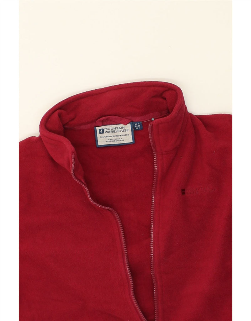 MOUNTAIN WAREHOUSE Womens Fleece Jacket UK 8 Small  Burgundy Polyester | Vintage Mountain Warehouse | Thrift | Second-Hand Mountain Warehouse | Used Clothing | Messina Hembry 