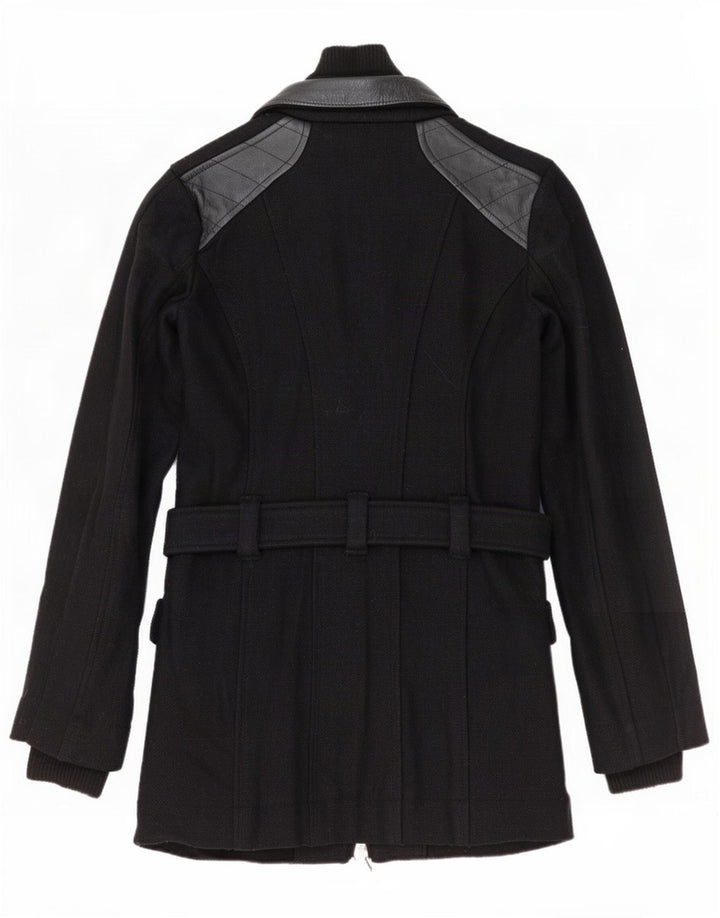 Diesel Womens Windbreaker Coat UK 10 Small Black Colourblock Wool