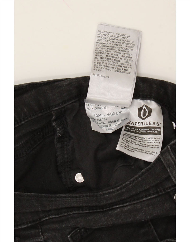 LEVI'S Womens Classic Straight Jeans US 10 Large W30 L30 Black Cotton Vintage Levi's and Second-Hand Levi's from Messina Hembry 