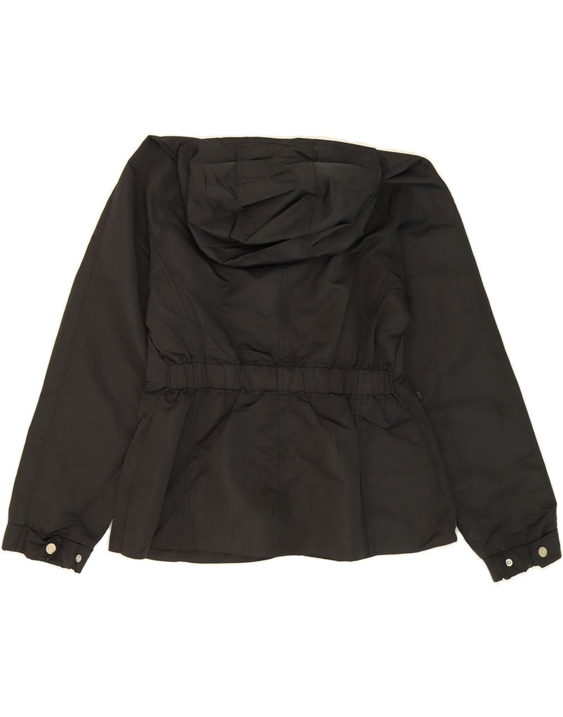 MASSIMO DUTTI Womens Hooded Bomber Jacket UK 14 Large Black Polyester Vintage Massimo Dutti and Second-Hand Massimo Dutti from Messina Hembry 