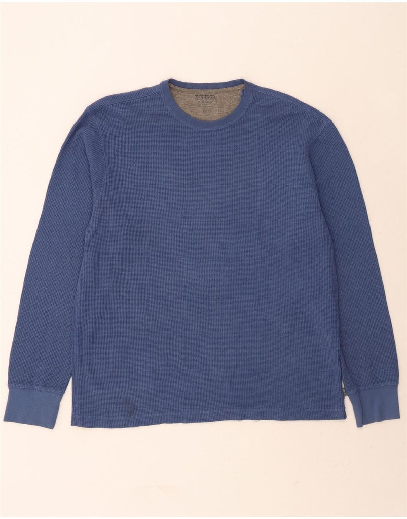 IZOD Mens Top Long Sleeve Large Blue Cotton Vintage Izod and Second-Hand Izod from Messina Hembry 