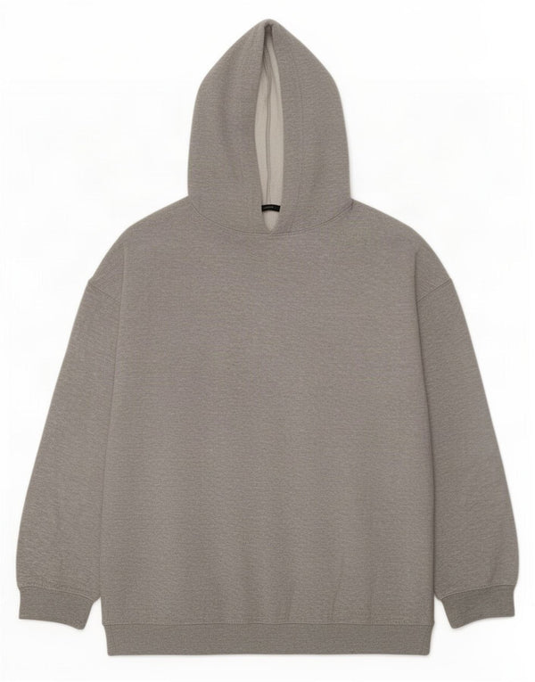 Zara Mens Hoodie Jumper Medium Grey Polyester