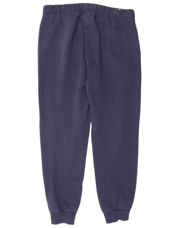 Puma Mens Tracksuit Trousers Joggers Large Navy Blue Cotton