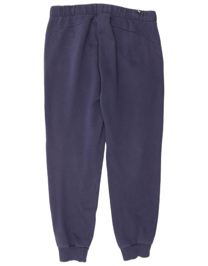 Puma Mens Tracksuit Trousers Joggers Large Navy Blue Cotton