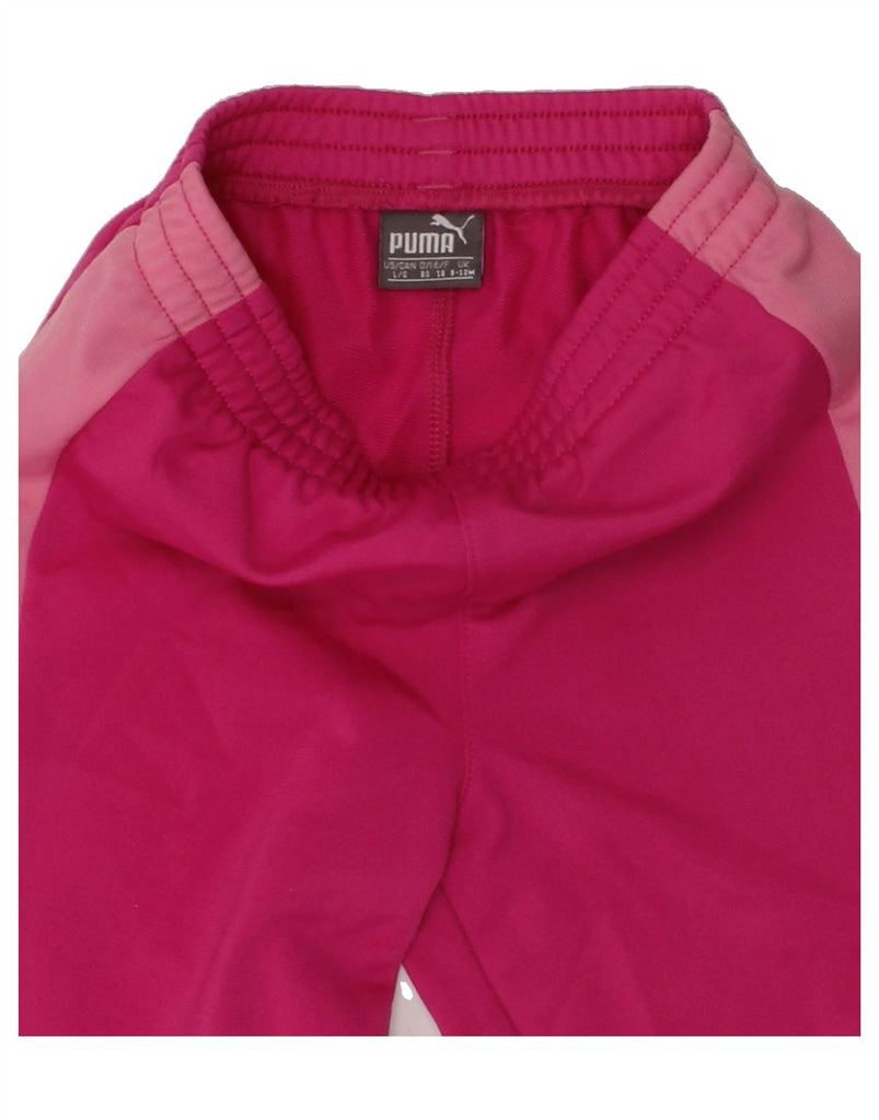 PUMA Baby Girls Joggers Trousers 9-12 Months Pink Polyester | Vintage Puma | Thrift | Second-Hand Puma | Used Clothing | Messina Hembry 