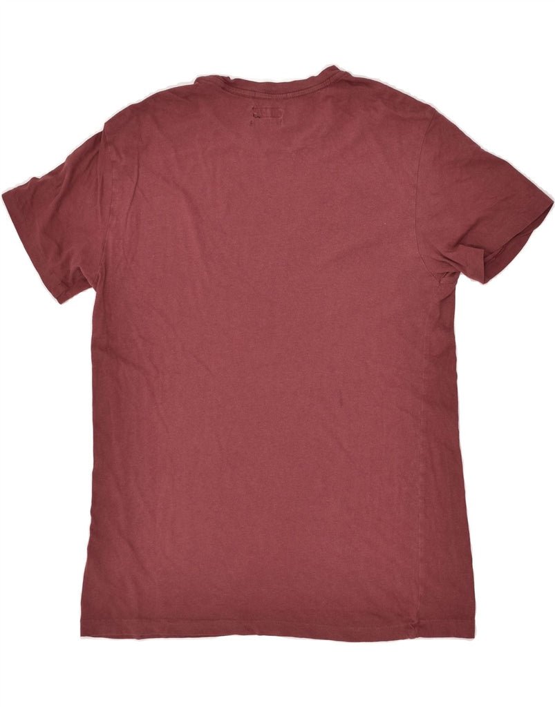 ALL SAINTS Mens T-Shirt Top XS Maroon Cotton | Vintage All Saints | Thrift | Second-Hand All Saints | Used Clothing | Messina Hembry 
