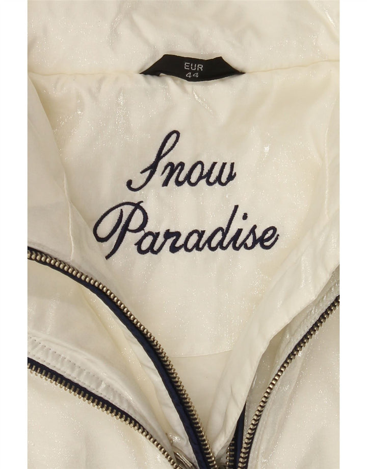 RODEO Womens Hooded Windbreaker Jacket EU 44 XL White Colourblock Vintage Rodeo and Second-Hand Rodeo from Messina Hembry 