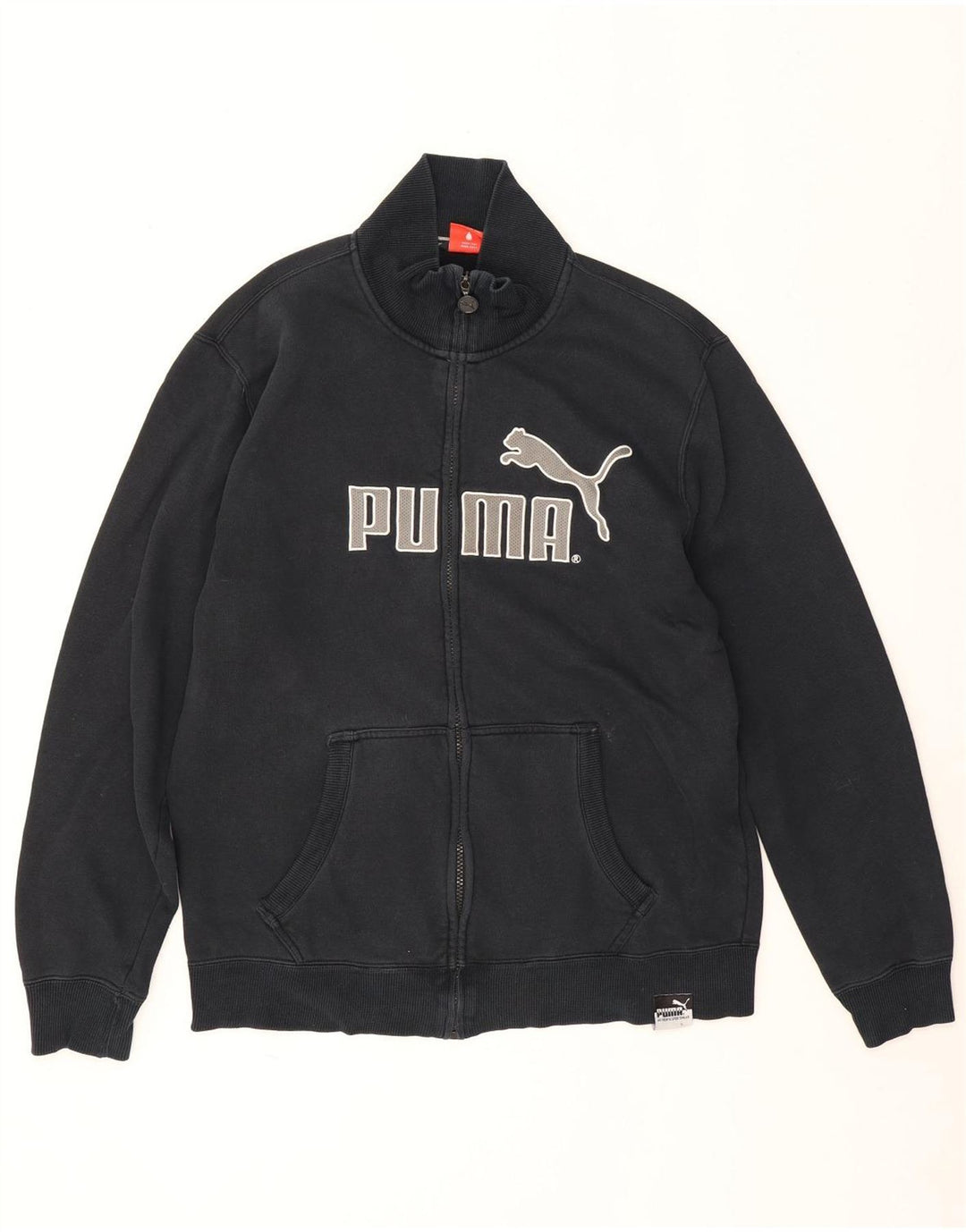 Puma Mens Graphic Tracksuit Top Jacket Large Black