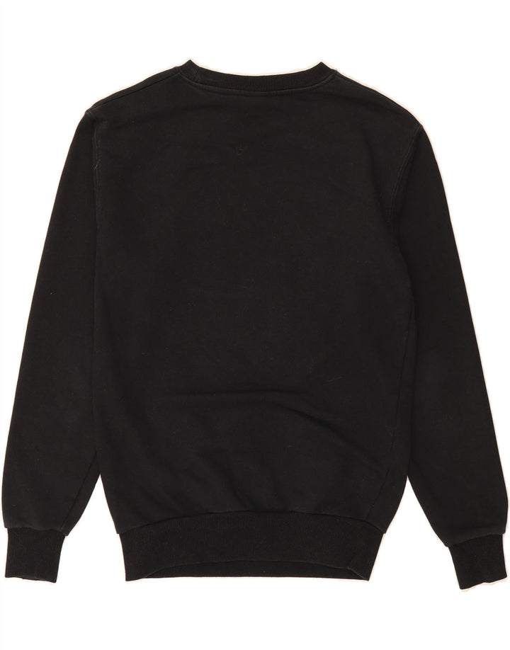 ELLESSE Womens Graphic Sweatshirt Jumper UK 8 Small Black Cotton Vintage Ellesse and Second-Hand Ellesse from Messina Hembry 