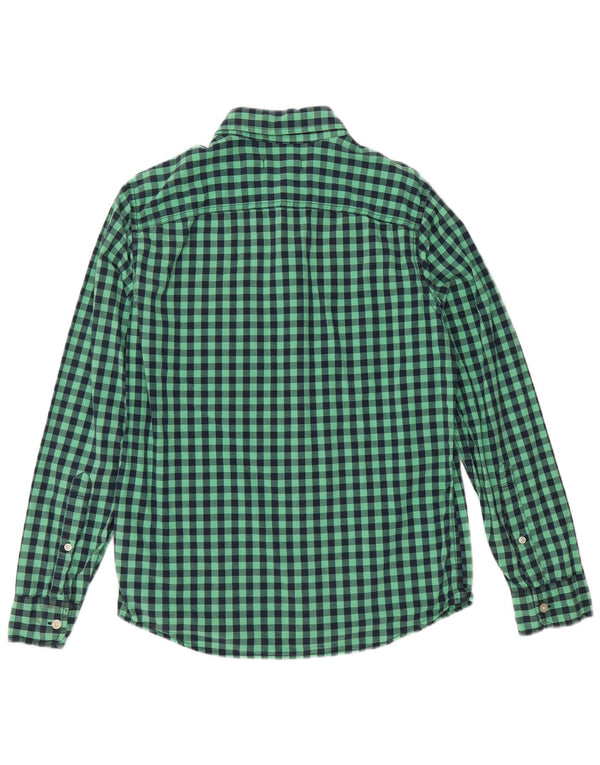 Hollister Mens Shirt Small Green Gingham Cotton